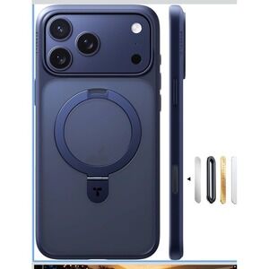 TORRAS Upgraded‎ 360 Rotatable Magnetic Stand for iPhone 17 Pro Max Case- Clear